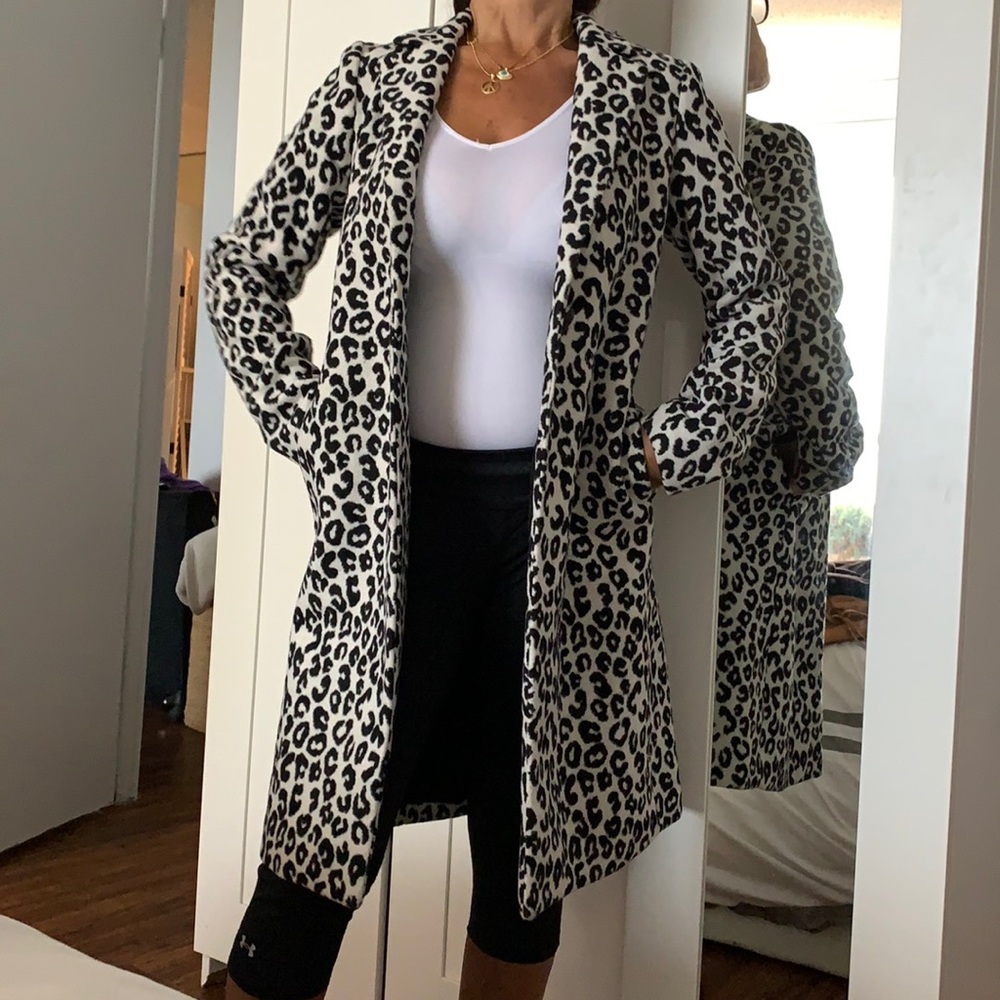 Rachel Zoe animal print coat